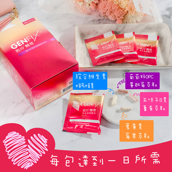 甦玲精萃1包,U11930001,甦玲精萃1包,男女適用GenfixAnti-oxidantsVer4.0,女大推薦,All-in-One